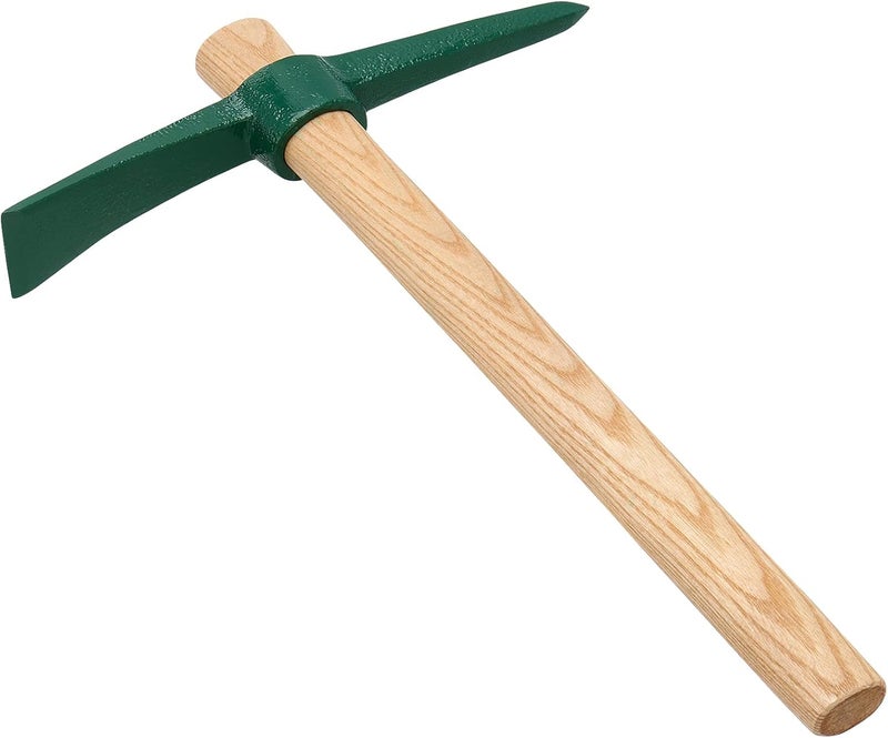 MANCHAP 2 PCS 17.7 Inch Garden Pickaxe Mattock, Small Garden Pick Axe Tool with Hardwood Handle for Gardening, Digging, Cultivating, Camping or Prospecting - Image 4